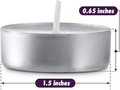MontoPack Unscented Tea Light Candles 45 Pack | 4 Hours, White, Smokeless, Dripless Small Votive Paraffin Tealights | Long-Lasting for Home, Shabbat, Weddings, Events, Emergencies | Mini Candles Bulk
