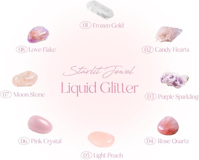 dasique Starlit Jewel Liquid Glitter (05 Light Peach) | Twinkle Glitter Shadow | Long-lasting | Multi-dimensional sparkle finish | Quick drying | Multipurpose