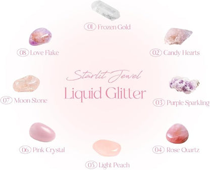 dasique Starlit Jewel Liquid Glitter (05 Light Peach) | Twinkle Glitter Shadow | Long-lasting | Multi-dimensional sparkle finish | Quick drying | Multipurpose