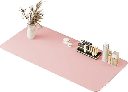 39.37"" * 15.7"" Large Makeup Mat for Vanity Top Protector,Cover Work Table Waterproof, Non-Slip Pad for Makeup Vanity. (Pink)