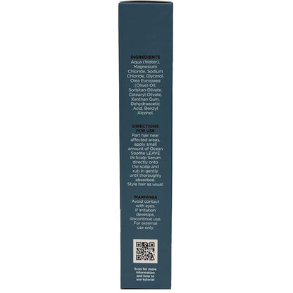 Ocean Soothe Scalp Relief Serum with Highly Concentrated Magnesium Salt for Dry and Flaky Skin, Quick Absorption, All Natural and Fragrance-Free Leave-In Scalp Treatment, 50mL