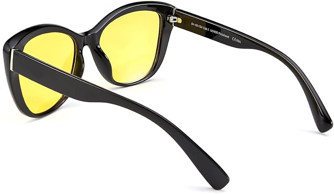 FEISEDY Polarized Vintage Sunglasses American Womens Square Jackie O Cat Eye Sunglasses B2451