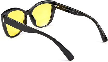 FEISEDY Polarized Vintage Sunglasses American Womens Square Jackie O Cat Eye Sunglasses B2451