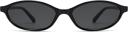 Retro Oval Cat Eye Sunglasses for Women Y2k Trendy Narrow Sunnies Designer Sun Glasses AR82253