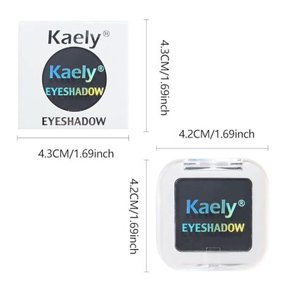Kaely Pressed Single Eyeshadow Makeup, Black Matte Highly Pigmented Monochrome Eye Shadow Palette, Waterproof Neutral Powde Mini Eyeshadow, sombras para ojos, Lightweight Blendable, 07