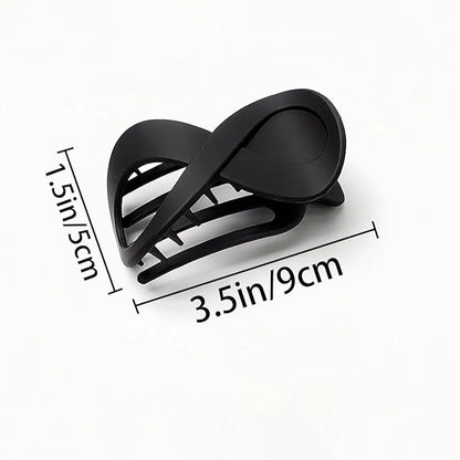4 PCS French Concord Curved Hair Claws for Women, 3.35 Inch Volume No Slip Grip Banana Clamps for Strong Hold Hair Styling Accessories