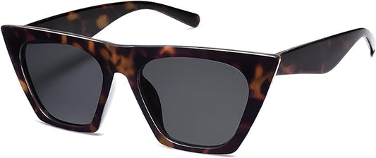 SOJOS Trendy Oversized Square Cateye Polarized Sunglasses Womens Big Frame Shades SJ2115
