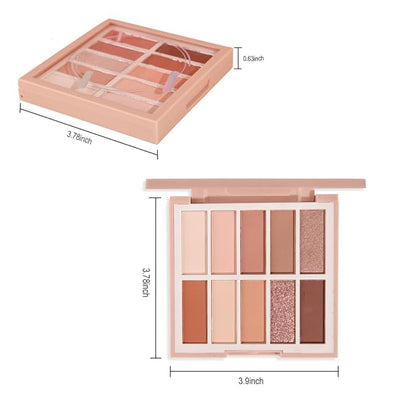 Neutral Nude Eye Shadow Palette,Matte Nude Pink Light Color Cream Eyeshadow Palette,make up pallets for women Highly Pigmented Natural Eyeshadow for Eyes Long Lasting Naturing-Looking,Blendable,Vegan