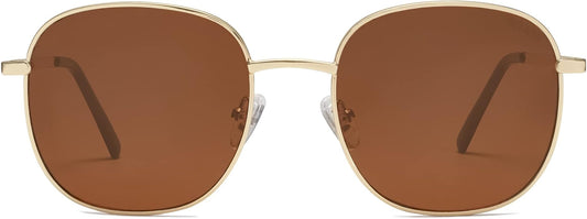 SOJOS Classic Trendy Square Sunglasses for Women Men Cute Big Frame Gold Shades SJ1137