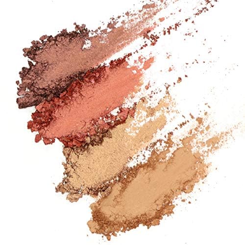Beauty Bakerie Coffee & Cocoa Palette, Versatile Blush and Bronzer Powder Palette for Every Skin Tone, Creamy Satin Finish, 4 Sugary Shades, Highlight, Contour, Blush Kit for Women