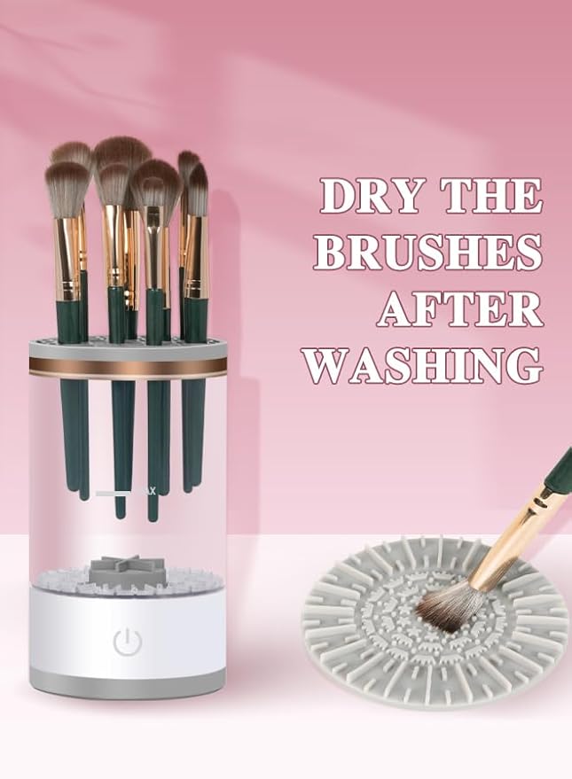 PRO Makeup Brush Cleaner, Electric Automatic Rotating Cosmetic Brush Cleaner, Portable Makeup Suitable for Use of the Size of the Makeup Brush