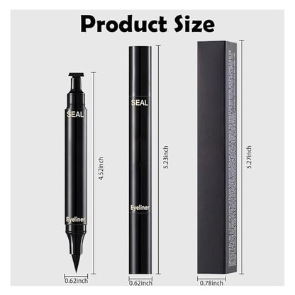 8 Pcs Double-Side Black Liquid Eyeliner Stamp Pens Set,Triangle Wing Eye Tail Cat Eye Stamp Makeup, Long Lasting Liquid Eye Liner,Waterproof & Smudgeproof Makeup (Black-2)