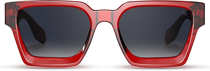 VISOONE Fashion 100% UV400 Protection Rectangle TR90 Y2K Sunglasses Accessories for Women Men RIVER