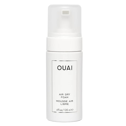 OUAI Air Dry Foam - Hair Mousse for Curly Hair & Beach Waves - Conditioning & Detangling With Kale and Carrot Extract - Paraben, Phthalate and Sulfate Free Curly Hair Products (4 Oz)