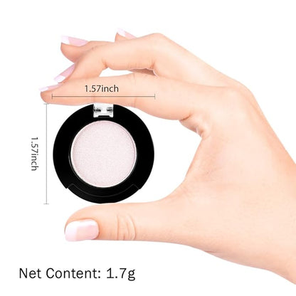 Monochrome Glitter Eyeshadow Makeup Palette,Highly Pigmented Champagne Gold Eyeshadow Palette,Shimmer Pressed Powder shadow Makeup,Single Vegan Eye Shadow,Daily Evening Women Girls Eyeshadow Gift7#