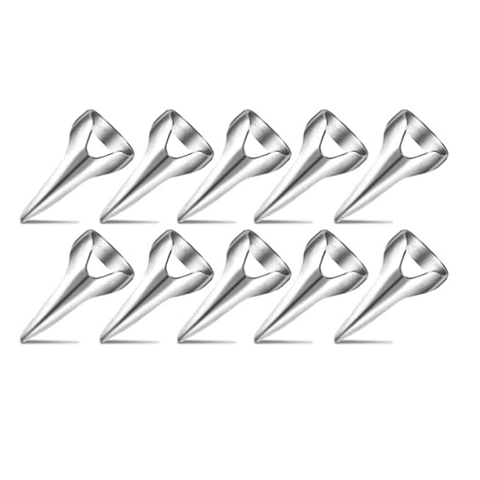 10 Pcs Silver Hair Parting and Selecting Tools Retro Punk Hair Selecting Tools Gothic Nail Finger Cosplay Claws Metal Full Finger Ring for Hair Braiding Curling Hair Extensions, Wigs and Accessories