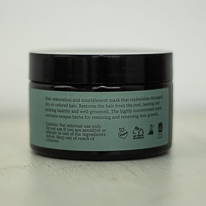 Organic Sea Buckthorn Oil Hair Treatment Mask, Made In Israel, Nourishes Dry, Damaged Hair, 8.7 Fl Oz