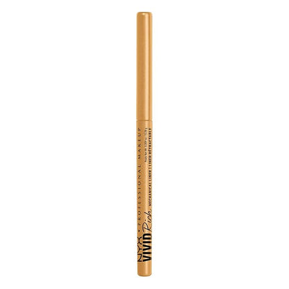 NYX PROFESSIONAL MAKEUP Mechanical Eye Pencil, Vivid Rich Mechanical, Creamy Retractable Eyeliner - Amber Stunner, Gold Eyeliner