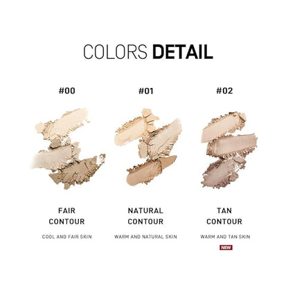 heme Triple Contour Palette 9g (02 Tan Contour)
