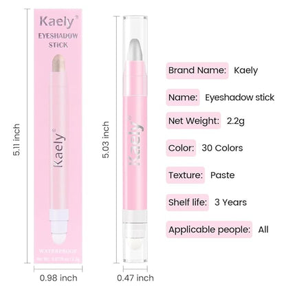 evpct 2Pcs Cream Eye Shadow Brightener Sticks Set for Eyes Waterproof, Pearl White & Silver Matte Cream Eyeshadow Applicator Stick Long Lasting Pigmented Eye Makeup sombras en crema para ojos 01 + 16