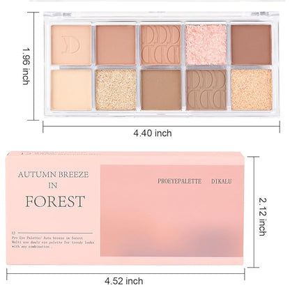 10Colors Nude Light Brown Eyeshadow Palette Makeup,Natural Neutral Highly Pigmented Eye Shadow,Naturing-Looking Long Lasting Waterproof Blendable Hypoallergenic Suitable for Beginners