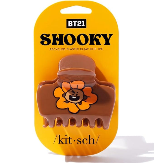 Kitsch BT21 Recycled Plastic Puffy Medium Hair Clips, Claw Clips for Thin Hair and Short Hair for Women