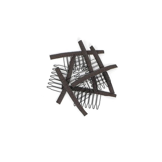 20 Pieces Wig Combs, 7-Teeth Wig Clips to Secure Wig (Brown)