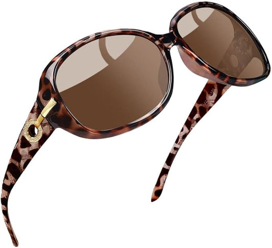 Joopin Big Womens Sunglasses Polarized Trendy Sun Glasses Large Rectangle UV Protection Rhinestone Sunnies