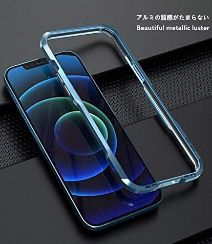 HENGHUI iPhone 13 Pro Max Aluminum Bumpers Bumper Case Metal Frame Bumper Cover Shock Absorbent Slim Cool Design (13ProMax, Silver)