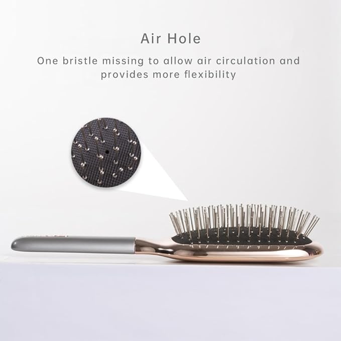 Hair Brush for Thick Curly Thin Long Short Wet or Dry Hair Adds Shine and Makes Hair Smooth Hair Comb Paddle Hair Brush for Men Women Kid (Silver)