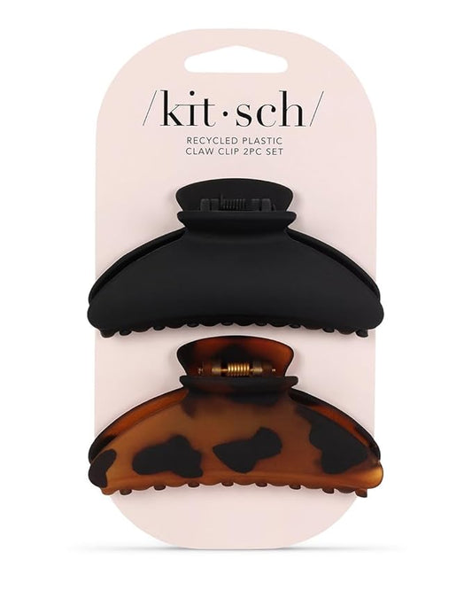 Kitsch Medium Claw Clips for Women - Stylish Hair Accessories for Thick & Thin Hair - Cute Clips for Teen Girls, 2pc Set