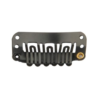 20 Pcs U-Shape Stainless Steel Snap Clips for Hair Extensions, Wigs, Hairpieces - Black Wig Accessories Clips & Combs