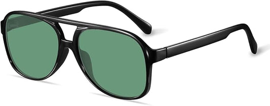 YDAOWKN Retro Aviator Sunglasses for Women Mens Large Frame Classic Vintage 70s Sun Glasses Aviators