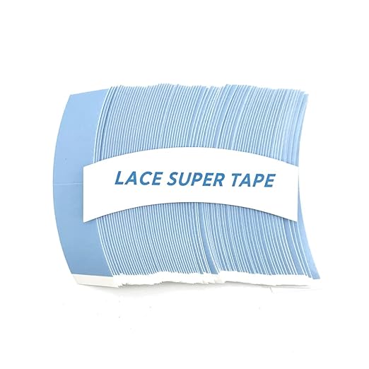 80pcs Wig Tape for Lace Wigs Lace Front Tape Double Sided Waterproof Wig Adhesive Tape Strong Hold Clear Lace Tape for Wig Toupee Hairpiece (Blue)