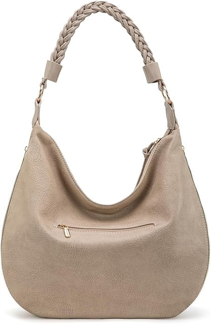 Montana West Large Hobo Bags for Women Slouchy Shoulder Purse Handbag with Zipper and Woven Handle