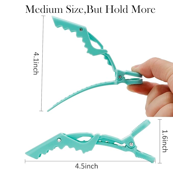 12Pcs Alligator Clips for Hair Sectioning and Styling - Style A Professional Hair Accessories for Salon and Home Use