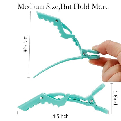 12Pcs Alligator Clips for Hair Sectioning and Styling - Style A Professional Hair Accessories for Salon and Home Use