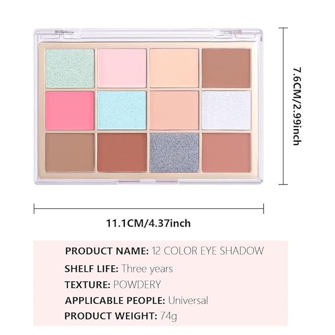 Nude Silver Brown Eyeshadow Palette,Natural Neutral Soft Small Cream Light Colors Eyeshadow Palette,Highly Pigmented Eye Shadow Palette Long Lasting Naturing-Looking Make Up Pallets for Women,Vegan