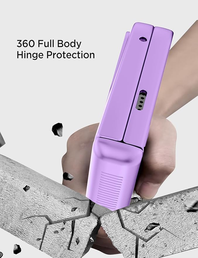 Miimall Kickstand Cases for Pixel 9 Fold Pro Case, [Kickstand & Hinge Protection][All-Inclusive Protection] Anti-Shock Heavy Duty Case for Google Pixel 9 Pro Fold Phone Case, Purple