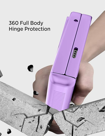 Miimall Kickstand Cases for Pixel 9 Fold Pro Case, [Kickstand & Hinge Protection][All-Inclusive Protection] Anti-Shock Heavy Duty Case for Google Pixel 9 Pro Fold Phone Case, Purple