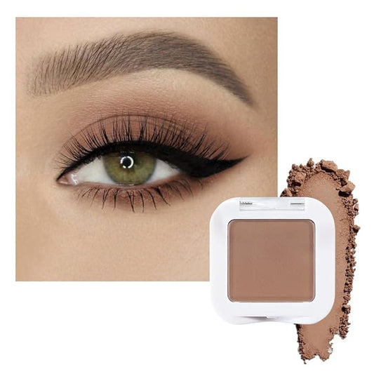 evpct Matte Rosy Brown Eye Shadow Palette Makeup for Older Women, Brown Cream Eyeshadow Palette Single for Older Women Matte, Monochrome Natural High Pigment Waterproof Mini Eyeshadow Sombra Para Ojos