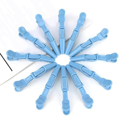 12Pcs Blue Hair Clips, Hair Styling Clips for Sectioning, Alligator Hair Clips for Hair Salon, Hair Accessories for Women