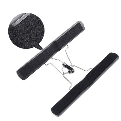 2Pack Wooden Hangers with Clips Hair Hangers Non Slip Skirt Hangers Smooth Finish Solid Wood Jeans/Slack Hanger with 360° Swivel Hook(Hanger Only)