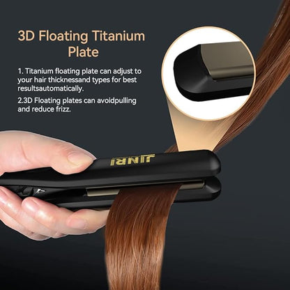 3 in 1 Heated Hair Styling Tool: Straightener, Crimper, and Hot Brush - Smooth Anti-Frizz Finish | Electric Brush for Straightening and Styling (M)