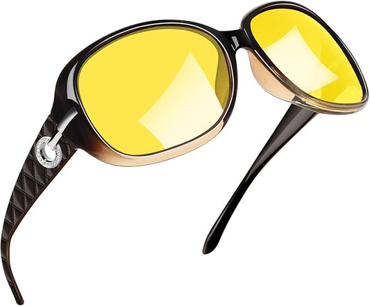 Joopin Big Womens Sunglasses Polarized Trendy Sun Glasses Large Rectangle UV Protection Rhinestone Sunnies