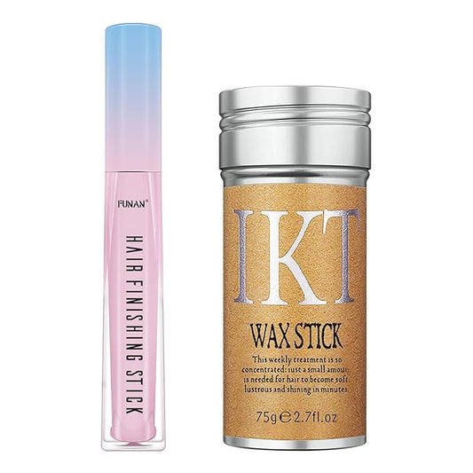 2 Pcs Hair Wax Stick,Hair Finishing Stick for Edge Control,Wax Stick for Flyaway,Edge Frizz Baby Hairs Control,Slick Back Hair,Not-Greasy