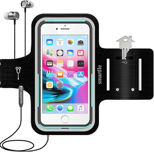 Arm Phone Holder for Running, Armband Cellphone for iPhone 15 14 13 12 11 Pro Max/XR/8 7 6s Plus, for Galaxy A/S/Note Up to 6.9’’, for Exercise Gym Fitness Sports Gear-Black