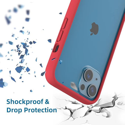 K TOMOTO Compatible with iPhone 13 Mini Bumper Case (5.4 Inch), Liquid Silicone Frame Bumper Case [Raised Edge Protection] [Drop Protection] [Silky and Soft Touch], Red