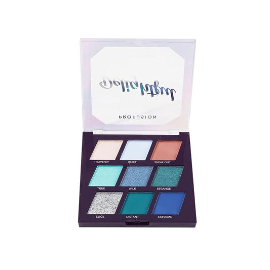 Profusion Cosmetics 9 Shade Pigmented Eyeshadow Palette, Vibrant Matte and Shimmer Colors for Versatile Eye Makeup, Get Glamorous Eyecatching Looks (Delightful)