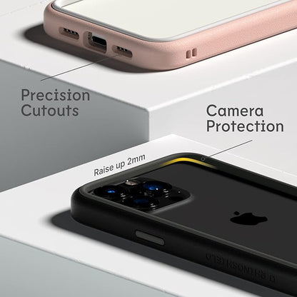 RhinoShield Bumper Case Compatible with [iPhone 13 Pro Max] | CrashGuard NX - Shock Absorbent Slim Design Protective Cover 3.5M / 11ft Drop Protection - Blush Pink